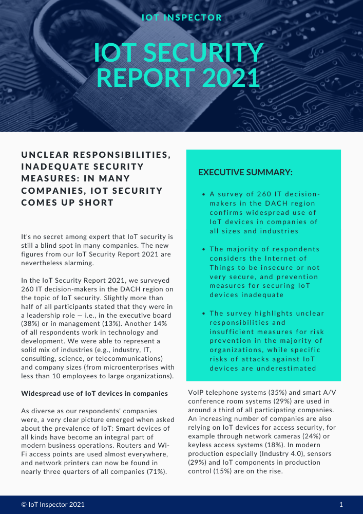 Iot Inspector Security Report 2021 Preview